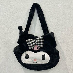 Kuromi Sanrio My Melody Plush Fluffy Tote Bag Hello Kitty Brand New
